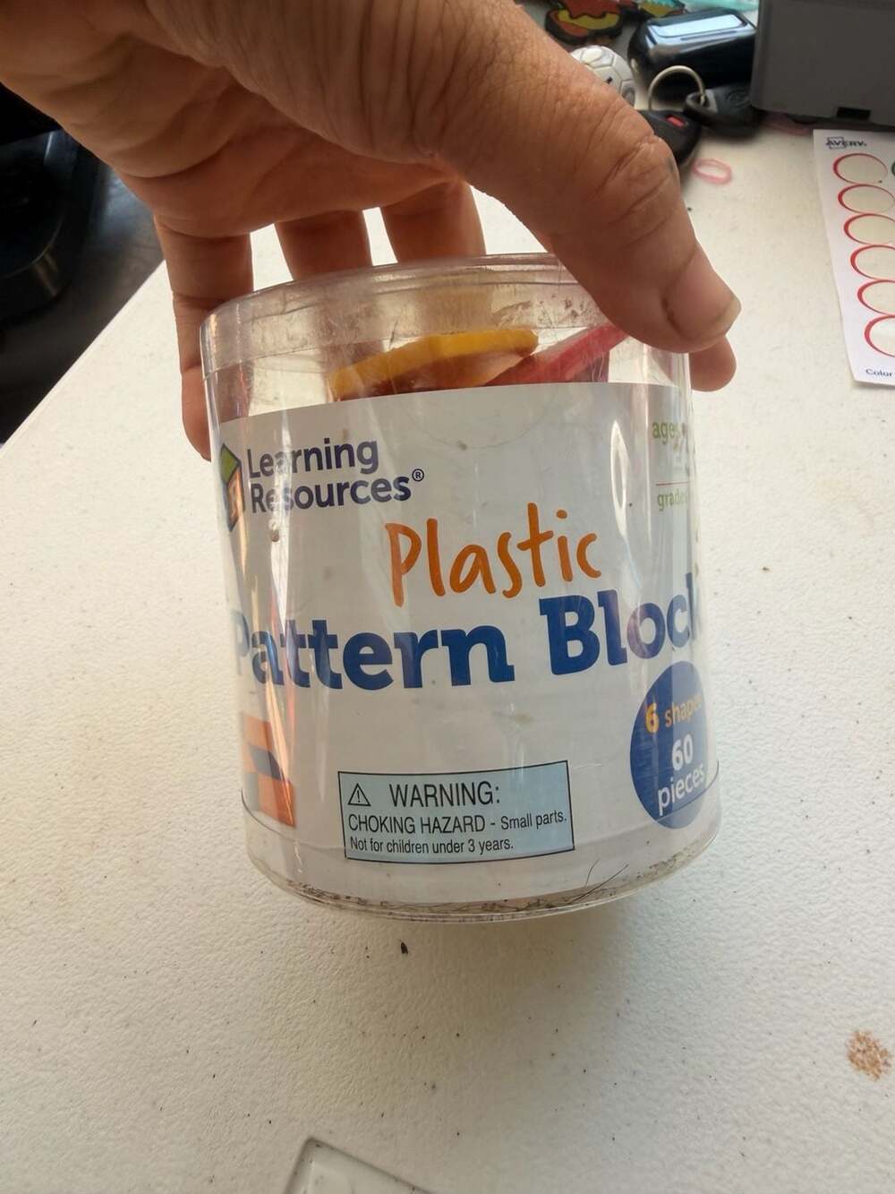 Learning Resources -Plastic Pattern Blocks